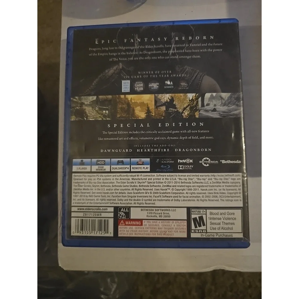 Bethesda The Elder Scrolls V: Skyrim Special Edition PS4 Remote Play Multiplaye…